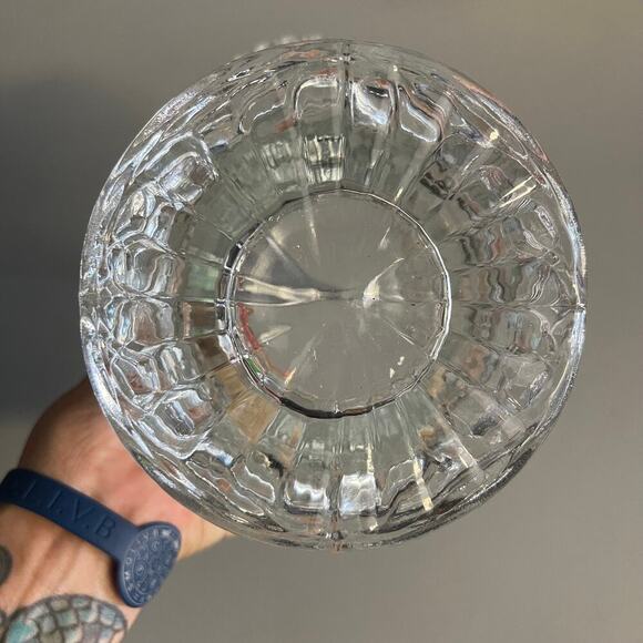 Princes House Cut Crystal Glass Basket Gift House Decor w/ Handle 10" - Picture 4 of 8